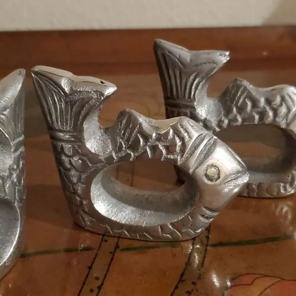 Fish Napkin Rings Set of 4 - Picture 4 of 6